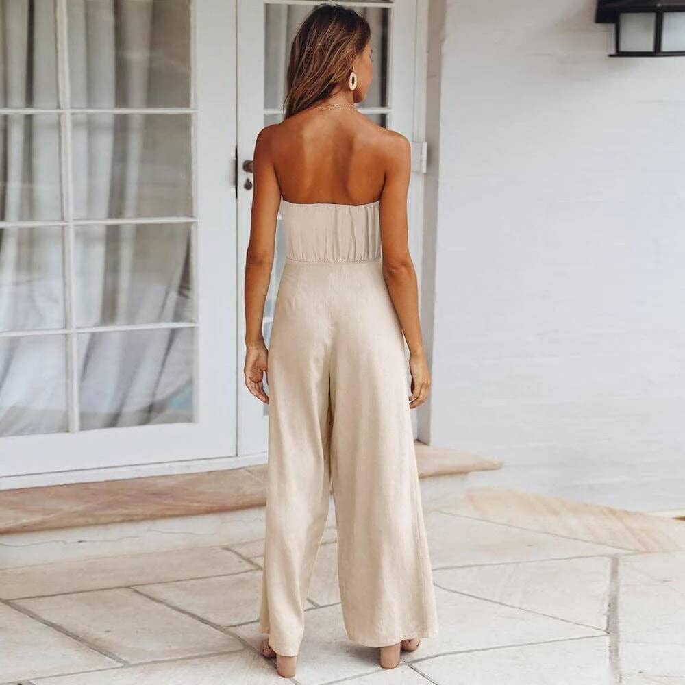 Strapless String Tie Jumpsuit DPJ1730