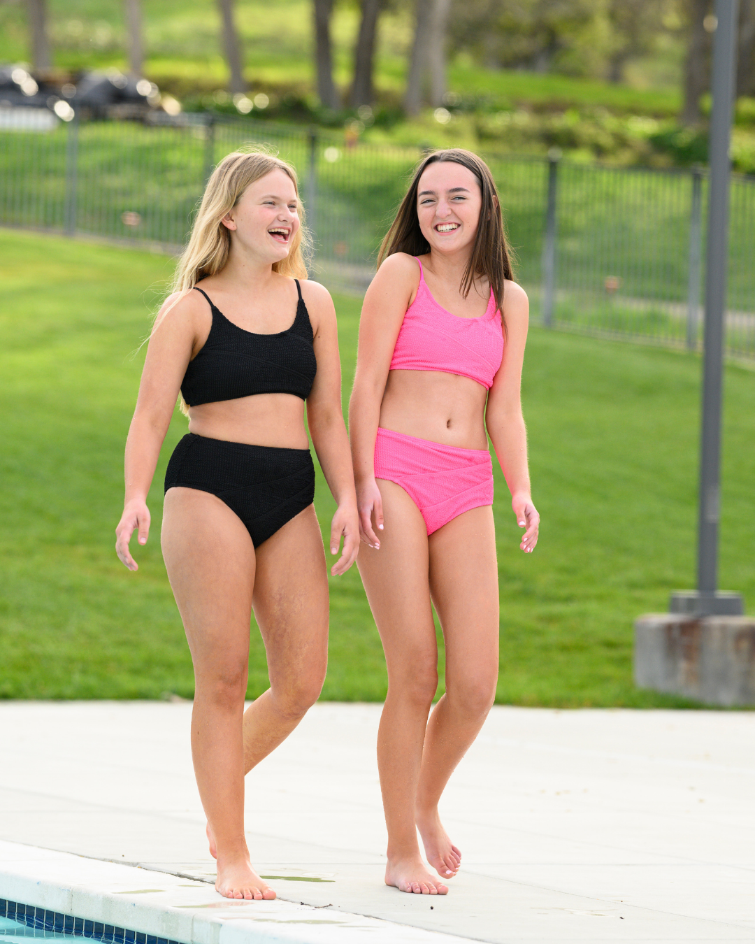 Sunset Crush Ribbed Bikini – Hot Pink