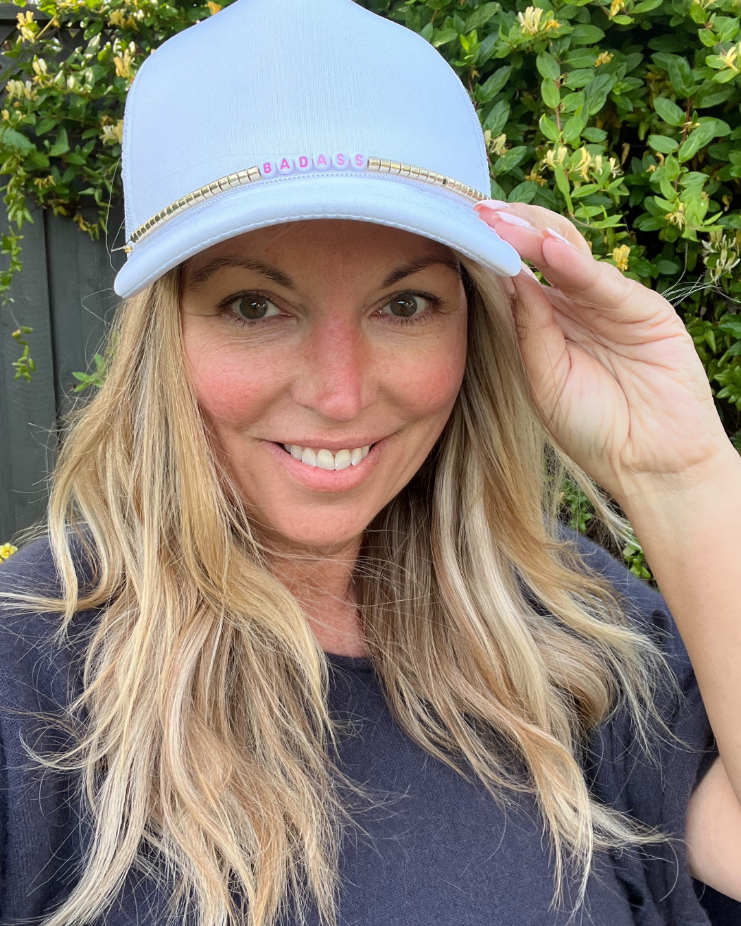 “Badass” Trucker Hat - White