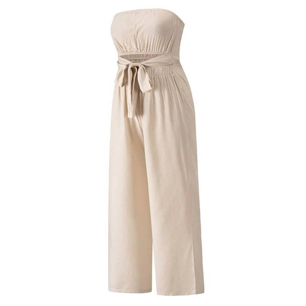 Strapless String Tie Jumpsuit DPJ1730